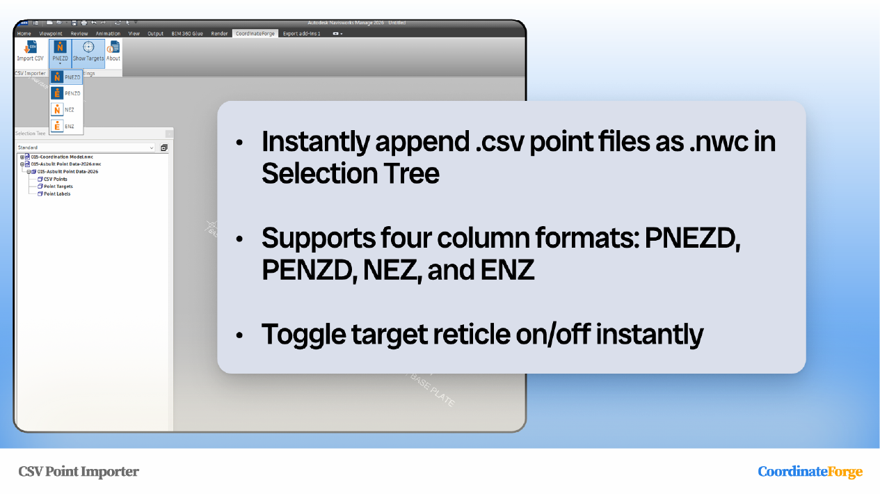 Supports PNEZD, PENZD, NEZ, and ENZ formats